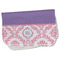 Pink, White & Purple Damask Burp Cloth - Fleece w/ Monogram