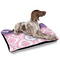 Pink, White & Purple Damask Outdoor Dog Beds - Large - IN CONTEXT