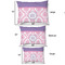 Pink, White & Purple Damask Outdoor Dog Beds - SIZE CHART