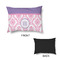 Pink, White & Purple Damask Outdoor Dog Beds - Small - APPROVAL
