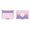 Pink, White & Purple Damask  Outdoor Rectangular Throw Pillow (Front and Back)