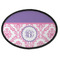Pink, White & Purple Damask Oval Patch