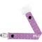 Pink, White & Purple Damask Pacifier Clip - Main