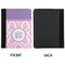 Pink, White & Purple Damask Padfolio Clipboards - Small - APPROVAL