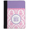 Pink, White & Purple Damask Padfolio Clipboards - Small - FRONT