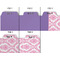 Pink, White & Purple Damask Page Dividers - Set of 5 - Approval