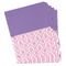 Pink, White & Purple Damask Page Dividers - Set of 5 - Main/Front