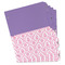 Pink, White & Purple Damask Binder Tab Divider Set (Personalized)