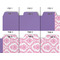 Pink, White & Purple Damask Page Dividers - Set of 6 - Approval