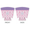 Pink, White & Purple Damask Party Cup Sleeves - with bottom - APPROVAL