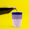 Pink, White & Purple Damask Party Cup Sleeves - without bottom - Lifestyle