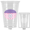 Pink, White & Purple Damask Party Cups - 16oz - Approval