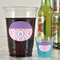 Pink, White & Purple Damask Party Cups - 16oz - In Context