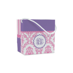 Pink, White & Purple Damask Party Favor Gift Bags - Gloss (Personalized)