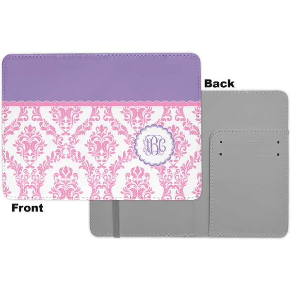 Pink, White & Purple Damask Passport Holder - Apvl