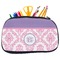 Pink, White & Purple Damask Pencil / School Supplies Bags - Medium