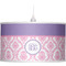 Pink, White & Purple Damask Pendant Lamp Shade