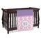 Pink, White & Purple Damask Personalized Baby Blanket