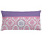 Pink, White & Purple Damask Pillow Case - King w/ Monograms