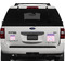 Pink, White & Purple Damask Personalized Square Car Magnets on Ford Explorer