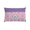 Pink, White & Purple Damask Pillow Case - Standard - Front
