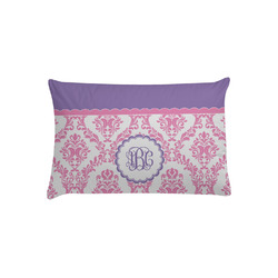 Pink, White & Purple Damask Pillow Case - Toddler w/ Monogram