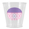 Pink, White & Purple Damask Plastic Shot Glass (Personalized)