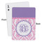 Pink, White & Purple Damask Playing Cards - Approval