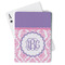 Pink, White & Purple Damask Playing Cards - Front View