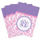 Pink, White & Purple Damask Playing Cards - Hand Back View