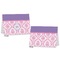 Pink, White & Purple Damask Postcard - Front and Back