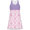 Pink, White & Purple Damask Racerback Dress - X Small