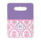 Pink, White & Purple Damask Rectangle Trivet with Handle - FRONT