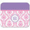 Pink, White & Purple Damask Rectangular Mouse Pad - APPROVAL
