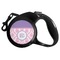 Pink, White & Purple Damask Retractable Dog Leash - Small (Personalized)