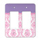 Pink, White & Purple Damask Rocker Light Switch Covers - Double - MAIN