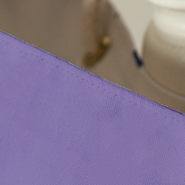 Pink, White & Purple Damask Large Rope Tote - Close Up View