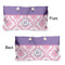 Pink, White & Purple Damask Large Rope Tote - From & Back View