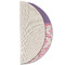 Pink, White & Purple Damask Round Linen Placemats - HALF FOLDED (single sided)