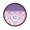 Pink, White & Purple Damask Round Patch