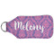 Pink, White & Purple Damask Sanitizer Holder Keychain - Large (Back)