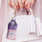 Pink, White & Purple Damask Sanitizer Holder Keychain - Large (LIFESTYLE)