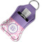 Pink, White & Purple Damask Sanitizer Holder Keychain - Small in Case