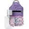 Pink, White & Purple Damask Sanitizer Holder Keychain - Small with Case