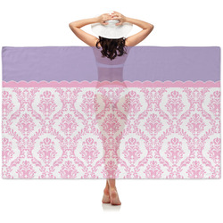 Pink, White & Purple Damask Sheer Sarong