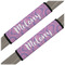 Pink, White & Purple Damask Seat Belt Covers (Set of 2) (Personalized)