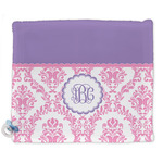 Pink, White & Purple Damask Security Blankets - Double Sided (Personalized)