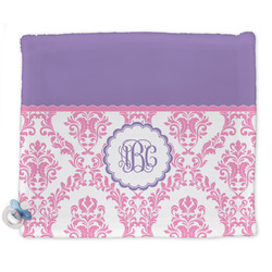 Pink, White & Purple Damask Security Blanket - Single Sided (Personalized)