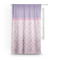 Pink, White & Purple Damask Sheer Curtain
