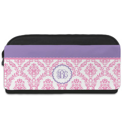 Pink, White & Purple Damask Shoe Bag (Personalized)
